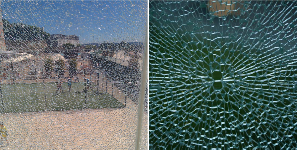 Casse spontanée de verre trempé thermiquement en présence d’inclusion de sulfure de nickel