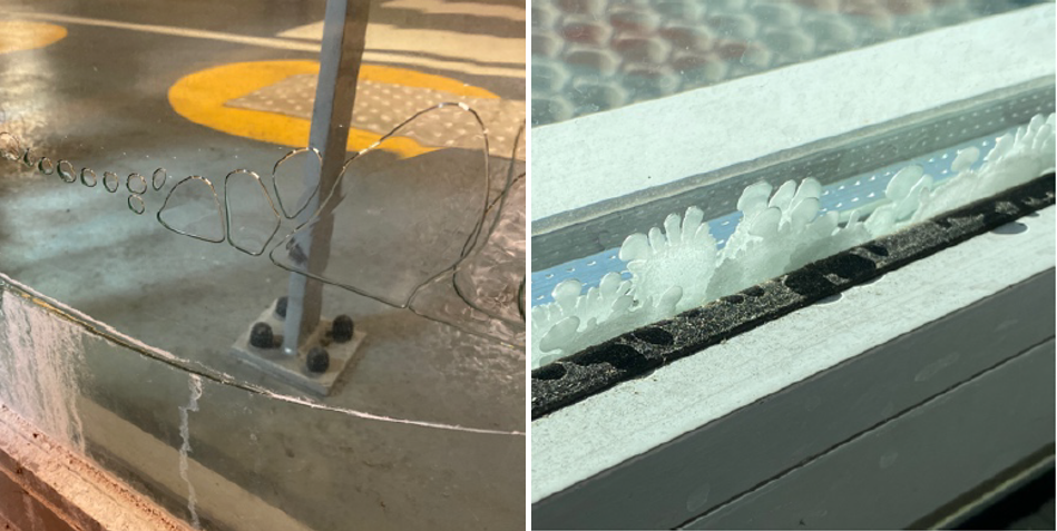 Défauts de verre coupe-feu